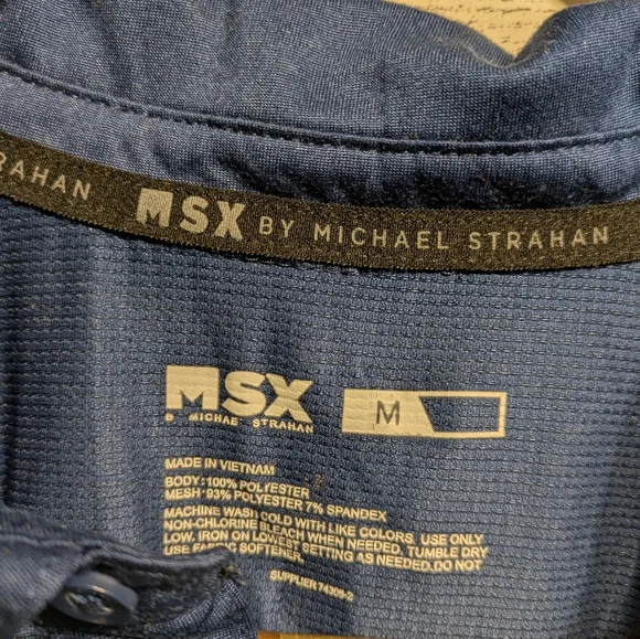 MAX by Michael Strahan Classic Blue Polo Shirt for Men - Picture 3 of 5